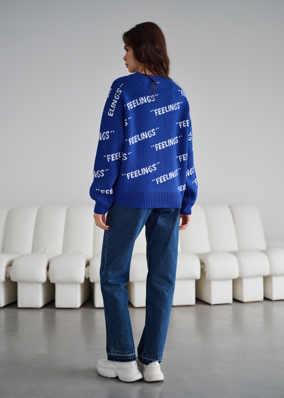 Bluză de damă Staff feelings blue oversize