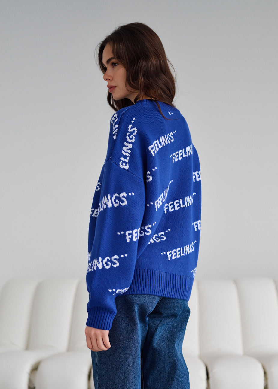 Bluză de damă Staff feelings blue oversize