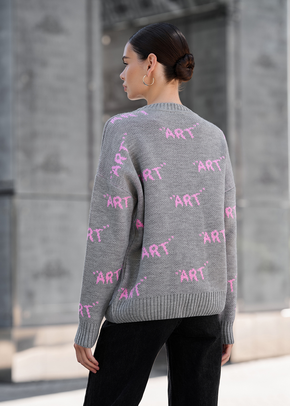 Pulover tricotat de damă Staff art gray