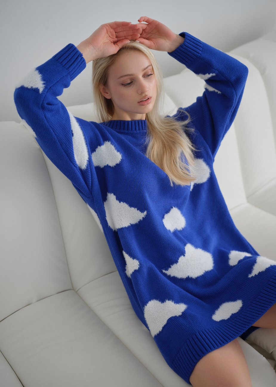 Rochie pulover tricotat de damă Staff cloud oversize