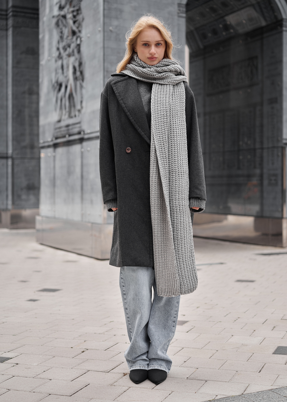 Fular de damă Staff so light gray