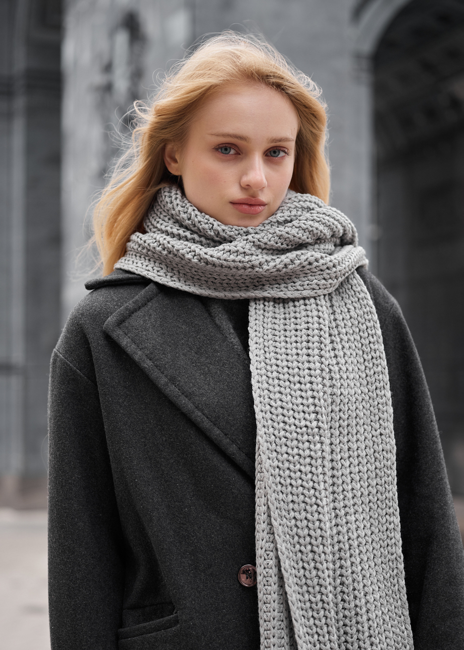 Fular de damă Staff so light gray