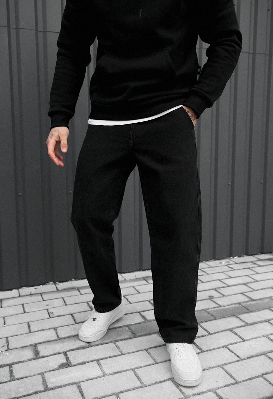 Blugi Staff 3 black baggy