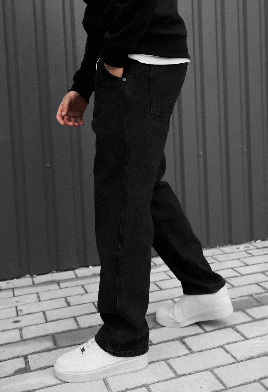 Blugi Staff 3 black baggy