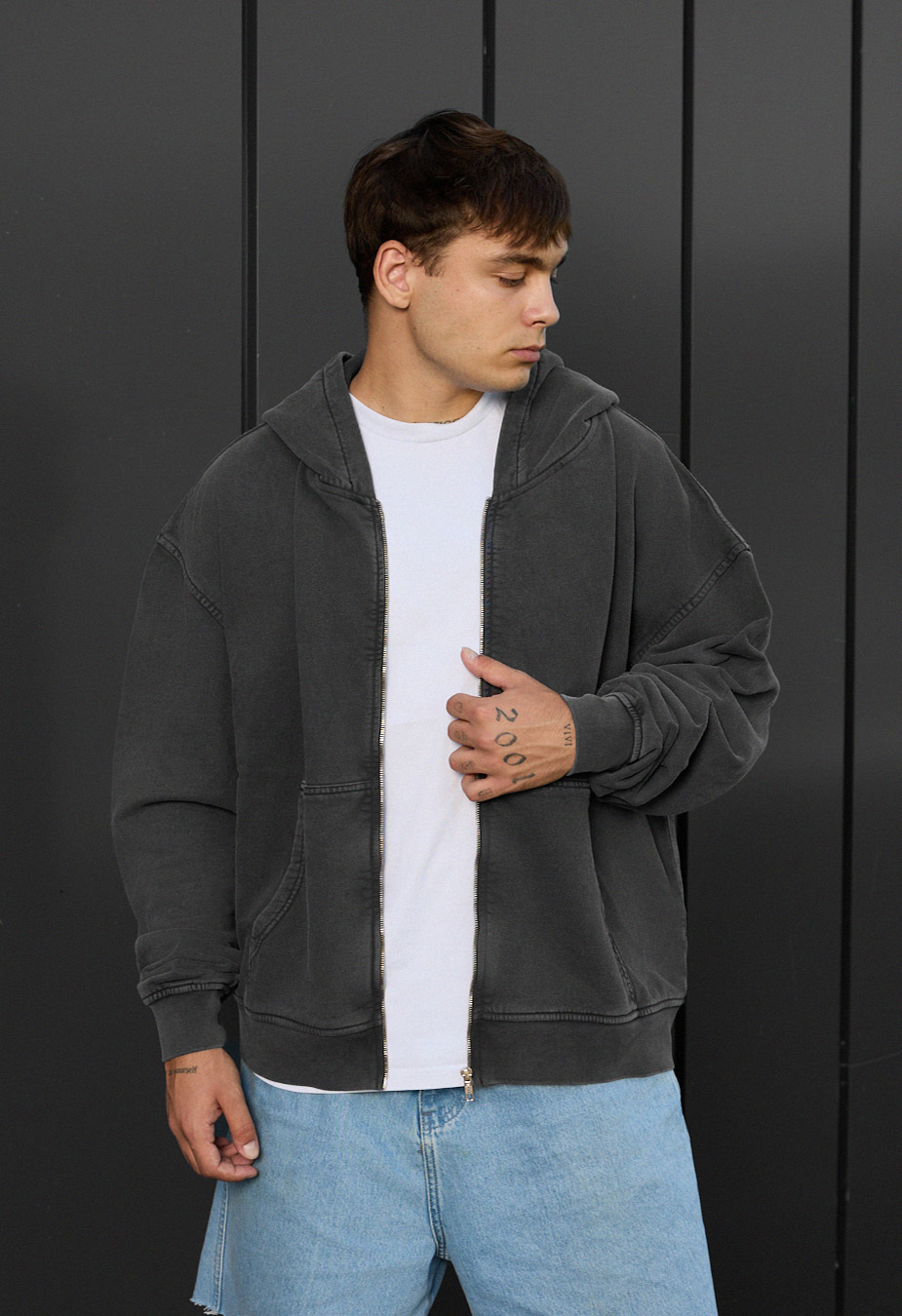Hanorac Staff va dark gray2 oversize