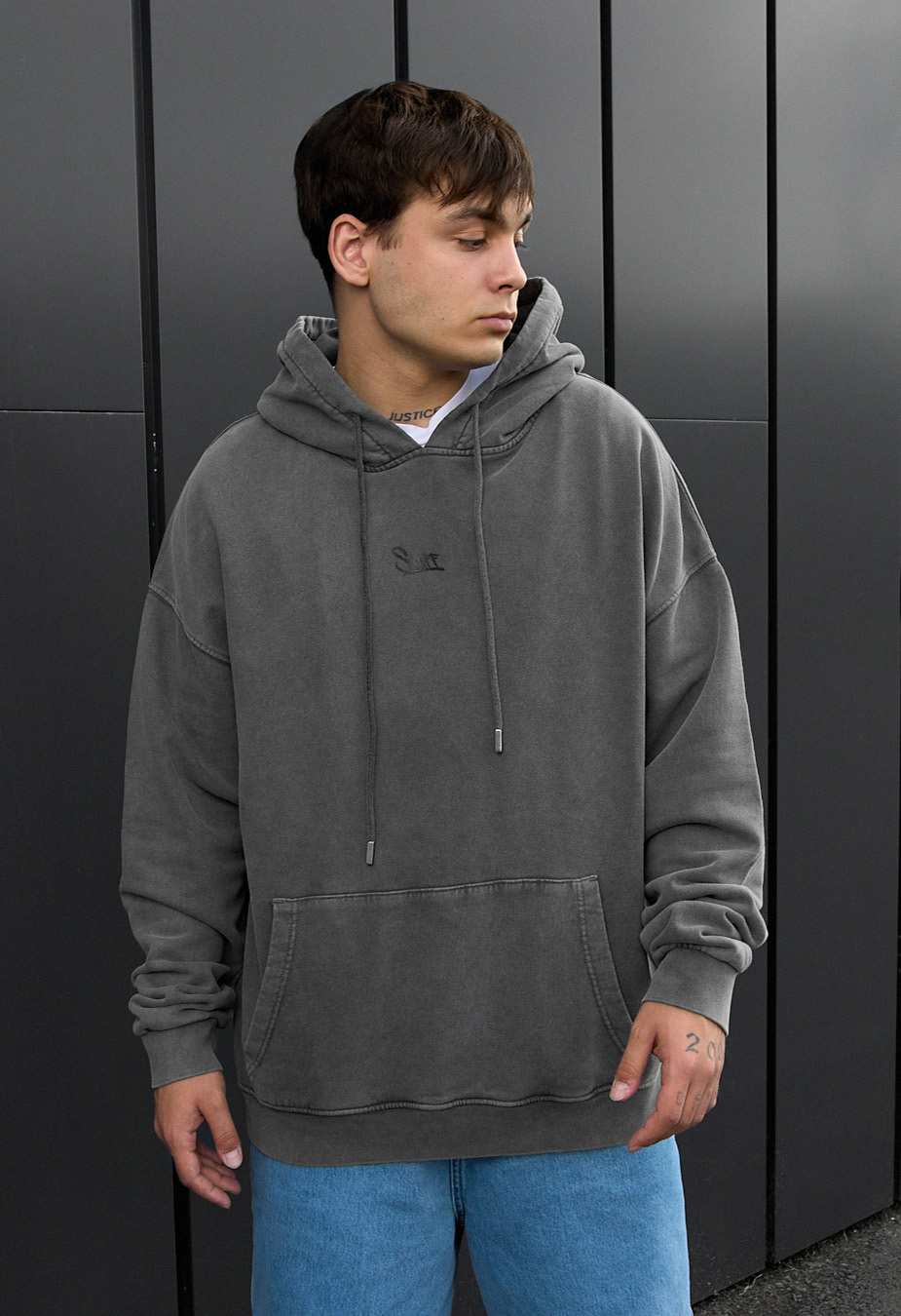 Hanorac Staff gray logo oversize