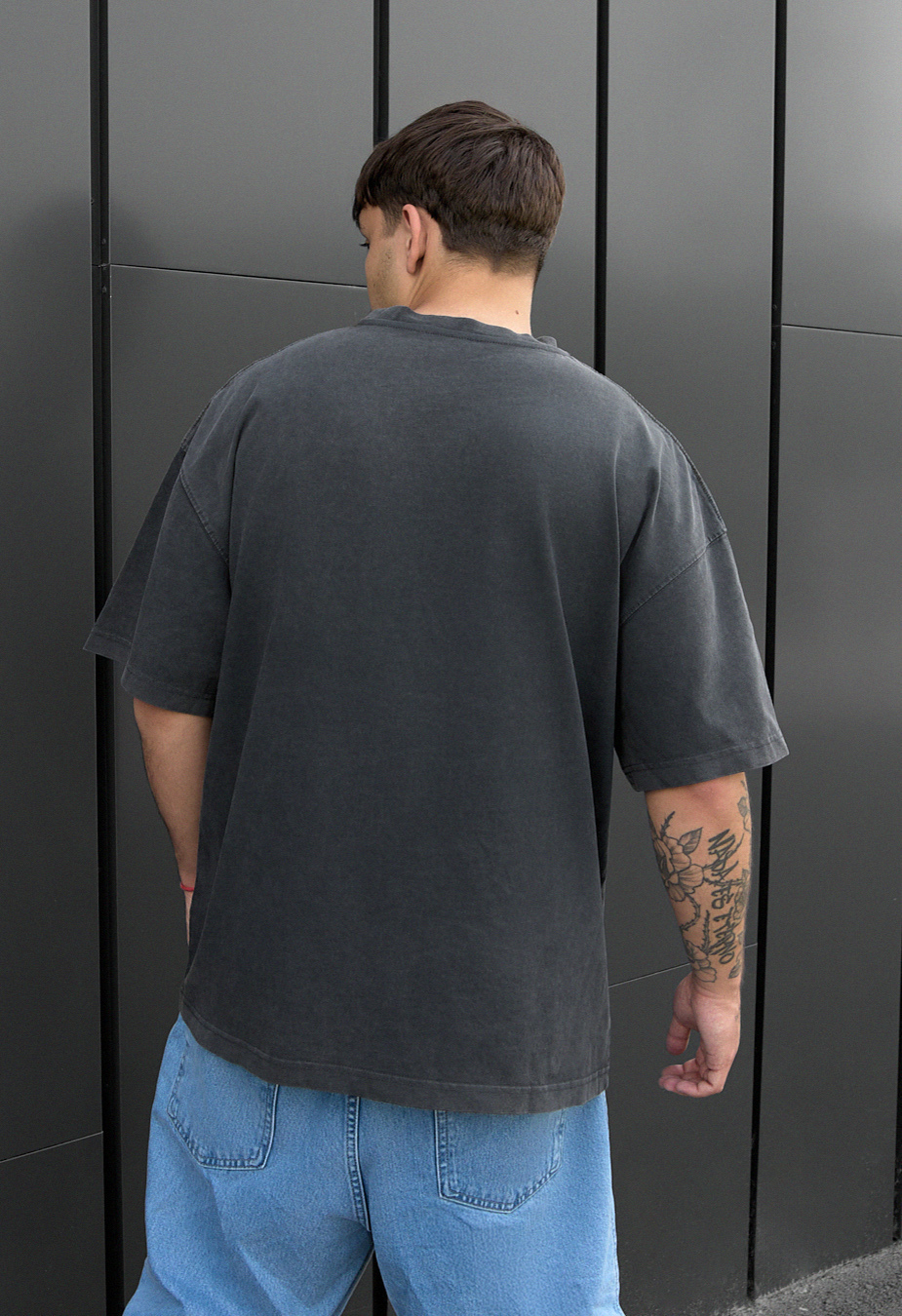 Tricou Staff va2 dark gray oversize
