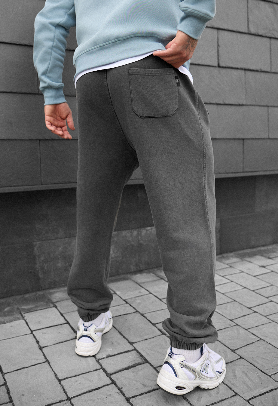 Pantaloni de jogging Staff dio gray oversize
