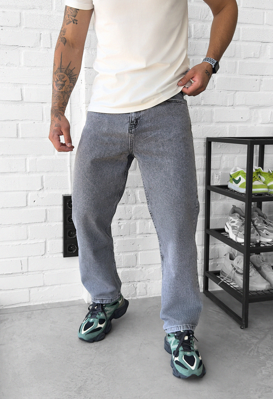 Blugi Staff 5 gray baggy
