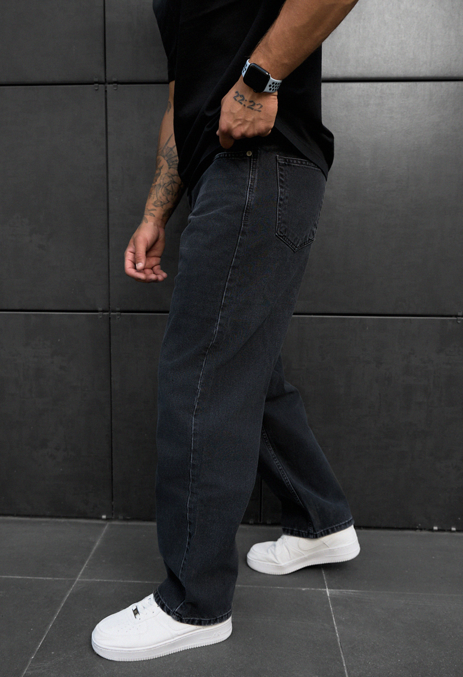 Blugi Staff 5 black baggy