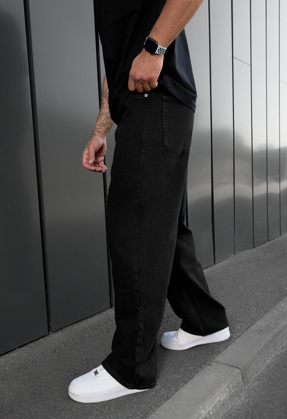 Blugi Staff 7 black baggy