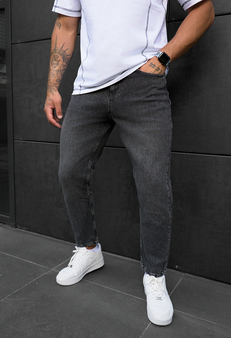 Blugi Staff 15 loose fit gray