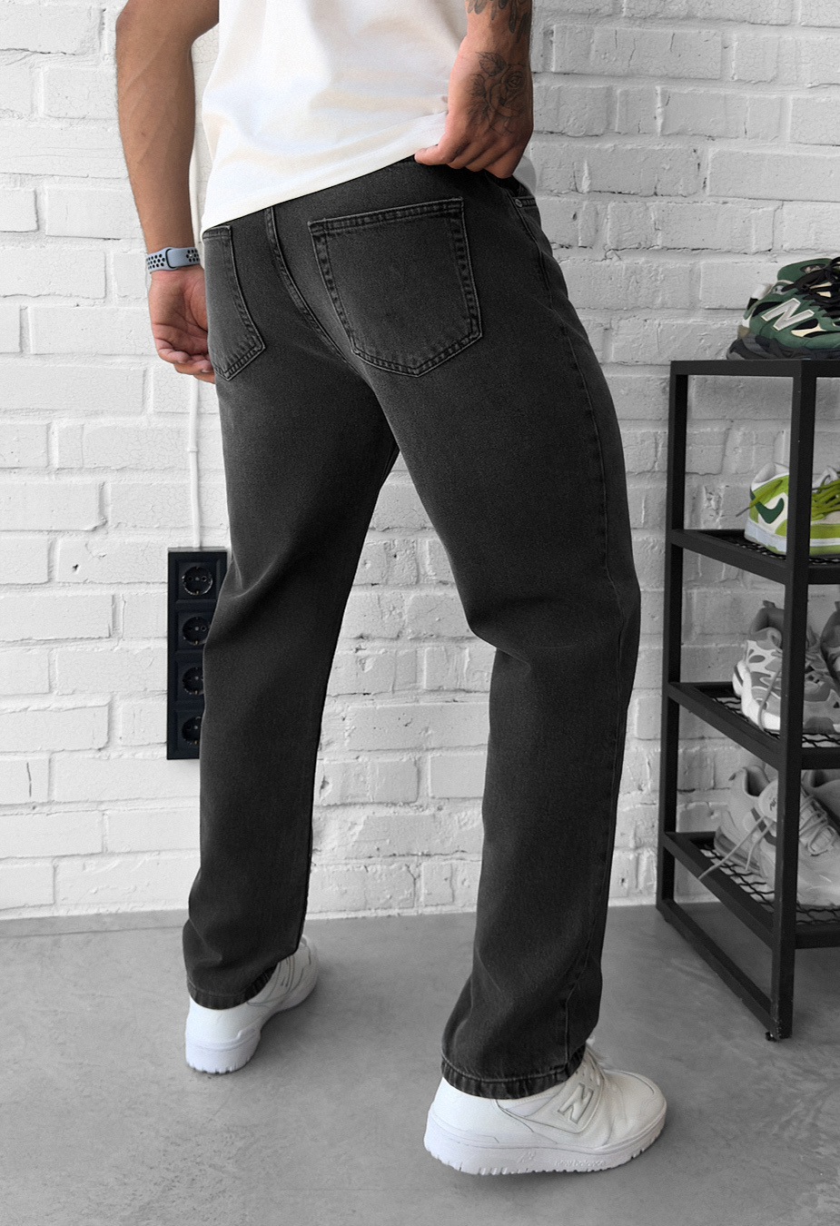 Blugi Staff 3 loose fit gray
