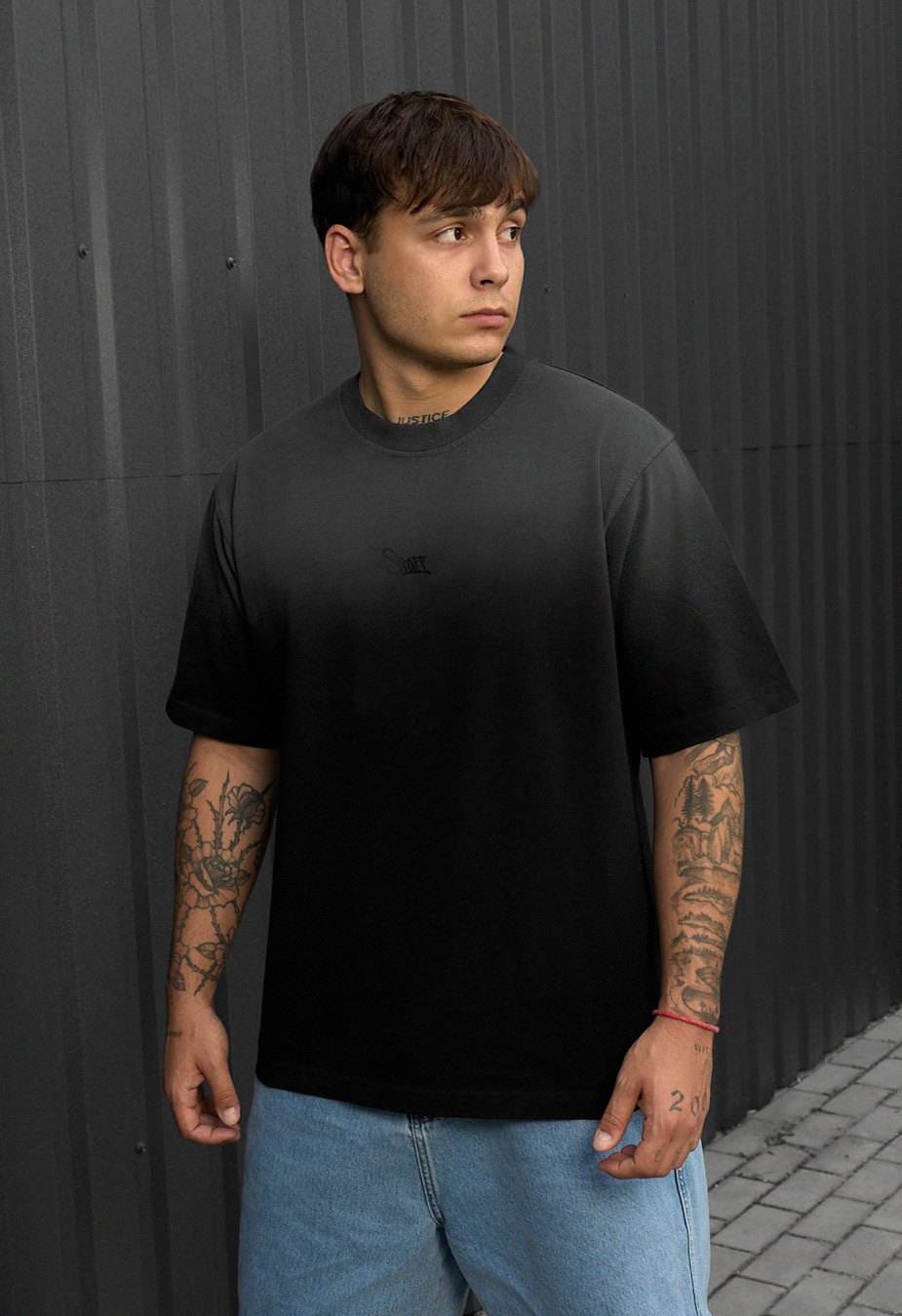 Tricou Staff va1 black logo oversize
