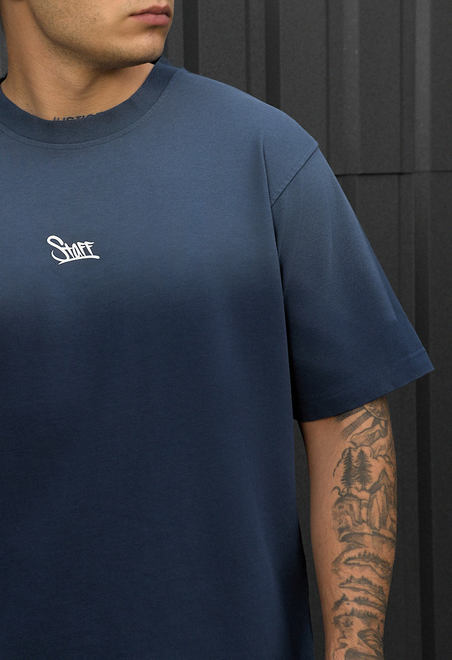 Tricou Staff va1 navy logo oversize