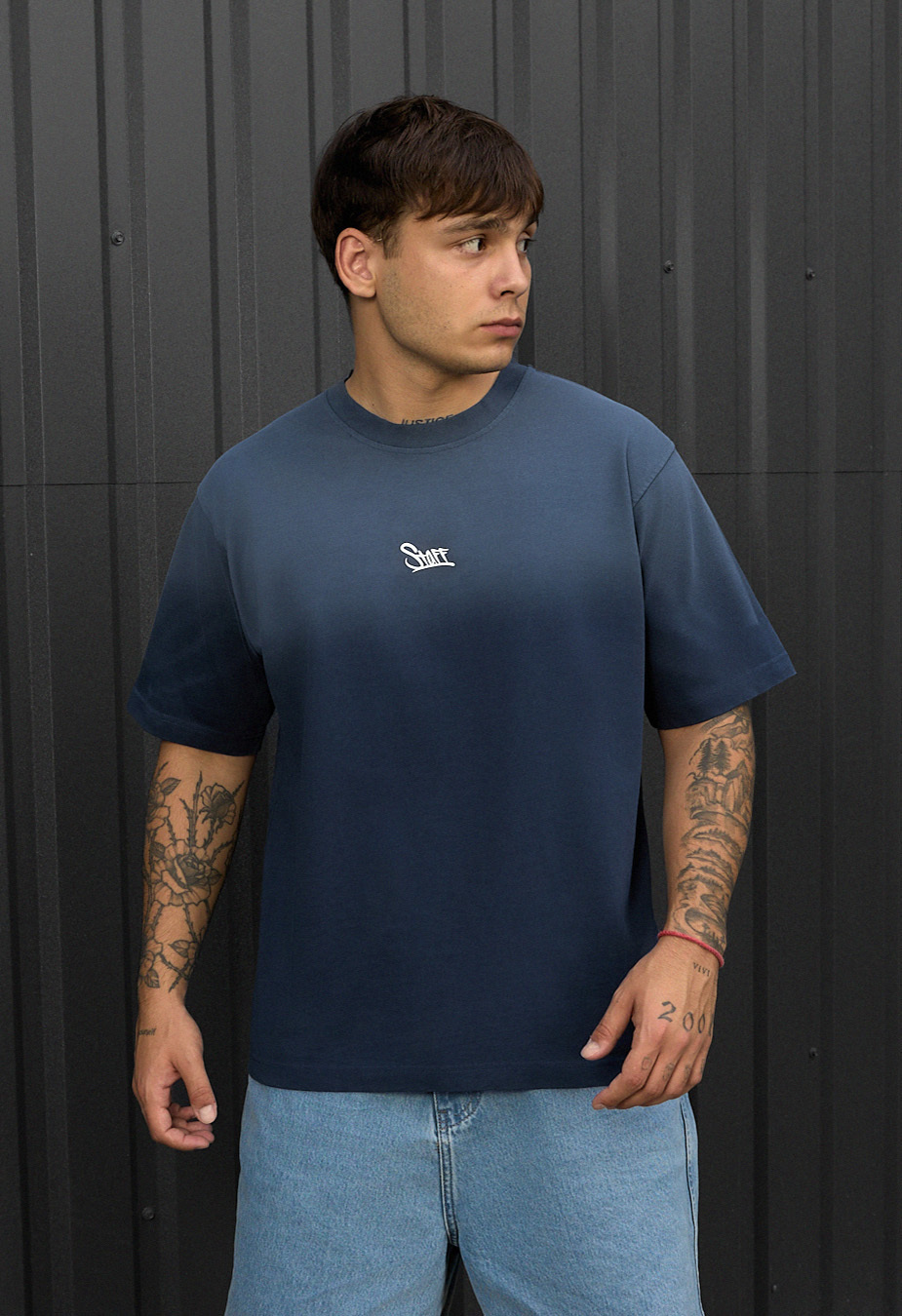 Tricou Staff va1 navy logo oversize