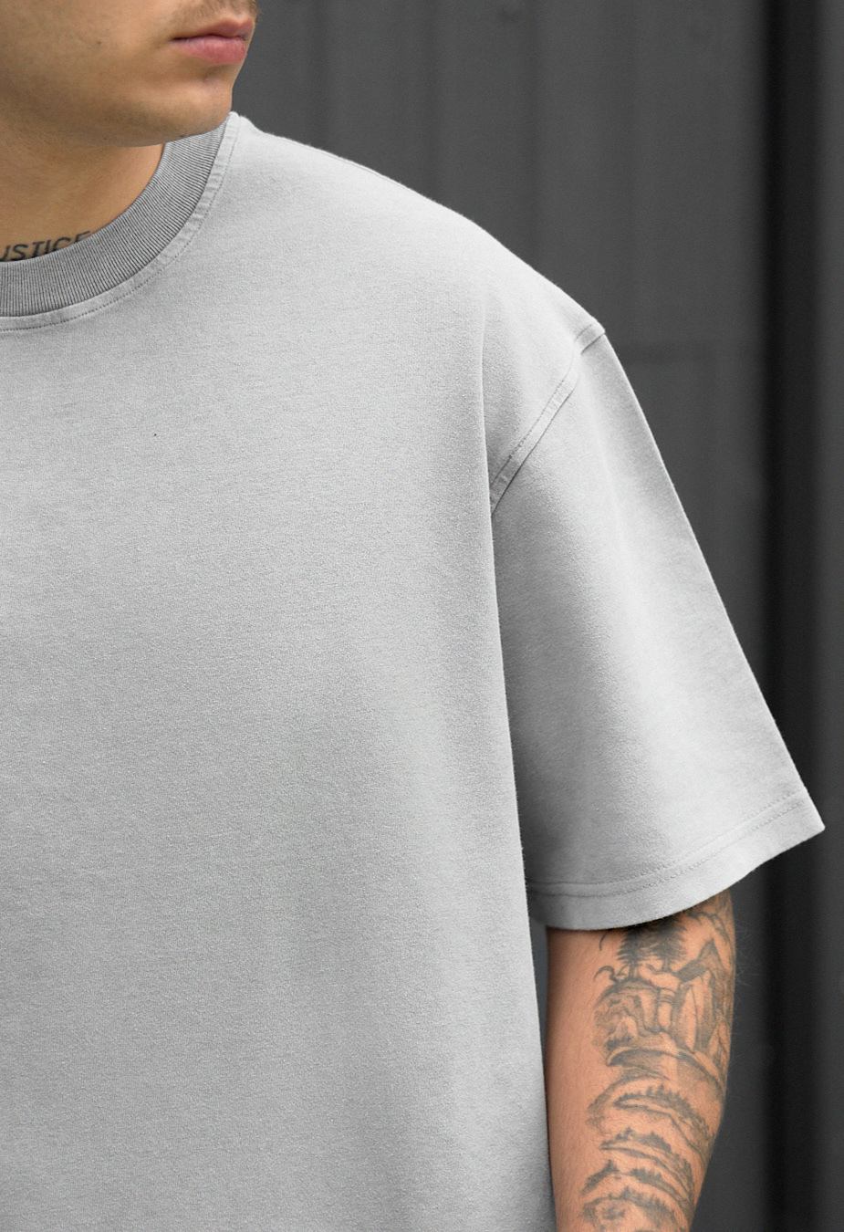 Tricou Staff va2 gray oversize