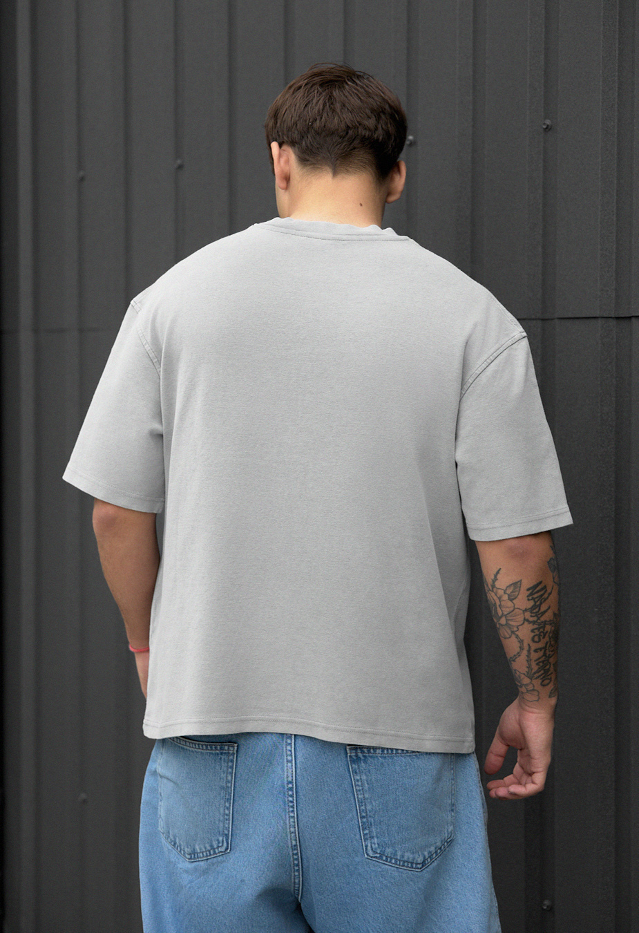 Tricou Staff va2 gray oversize