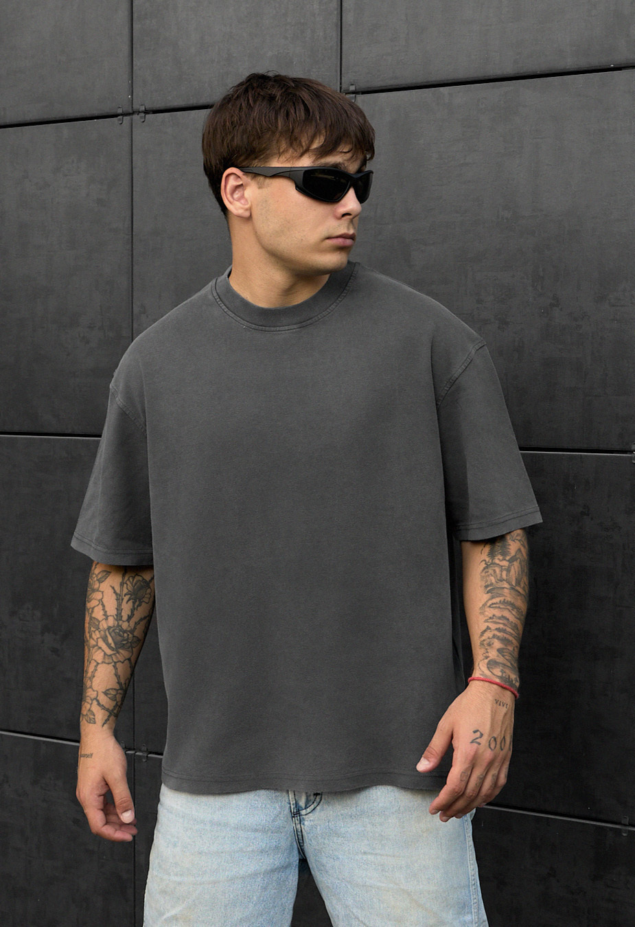 Tricou Staff va2 dark gray oversize