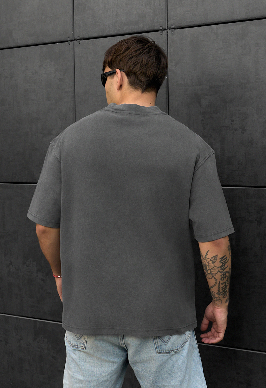Tricou Staff va2 dark gray oversize