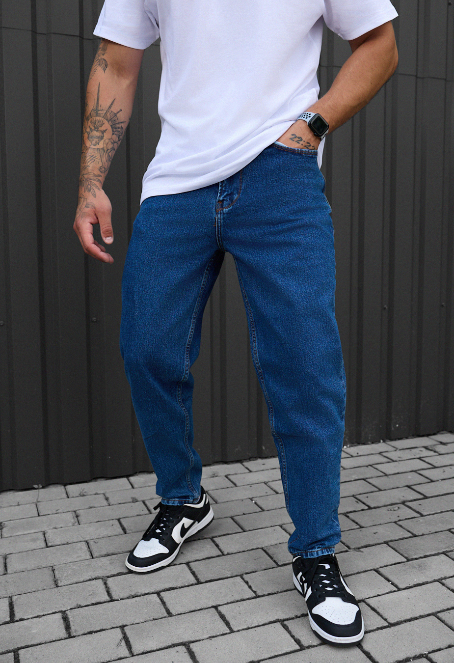 Blugi Staff 13 navy baggy