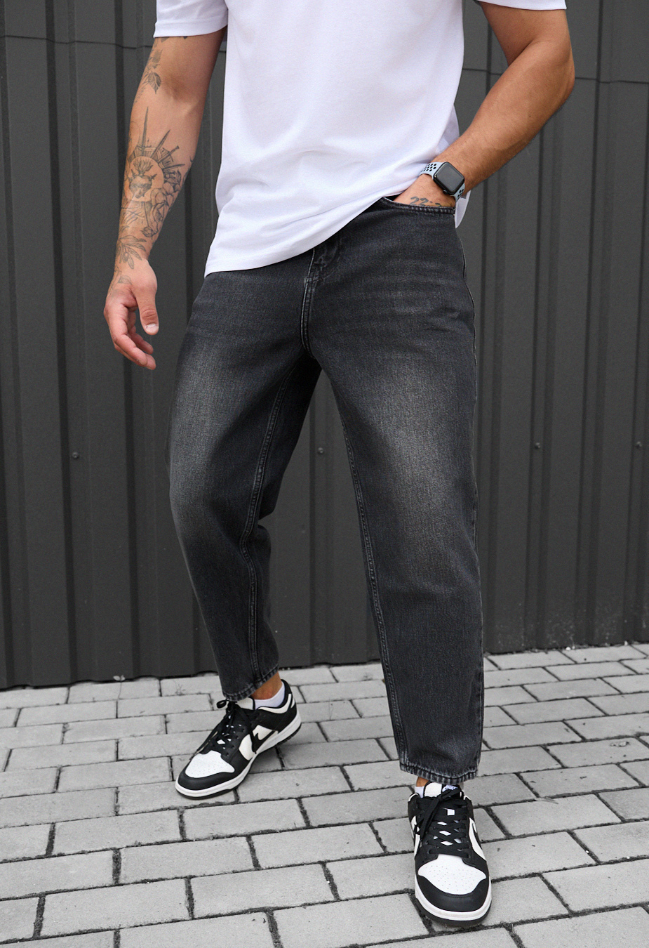 Blugi Staff 1 dark gray mom