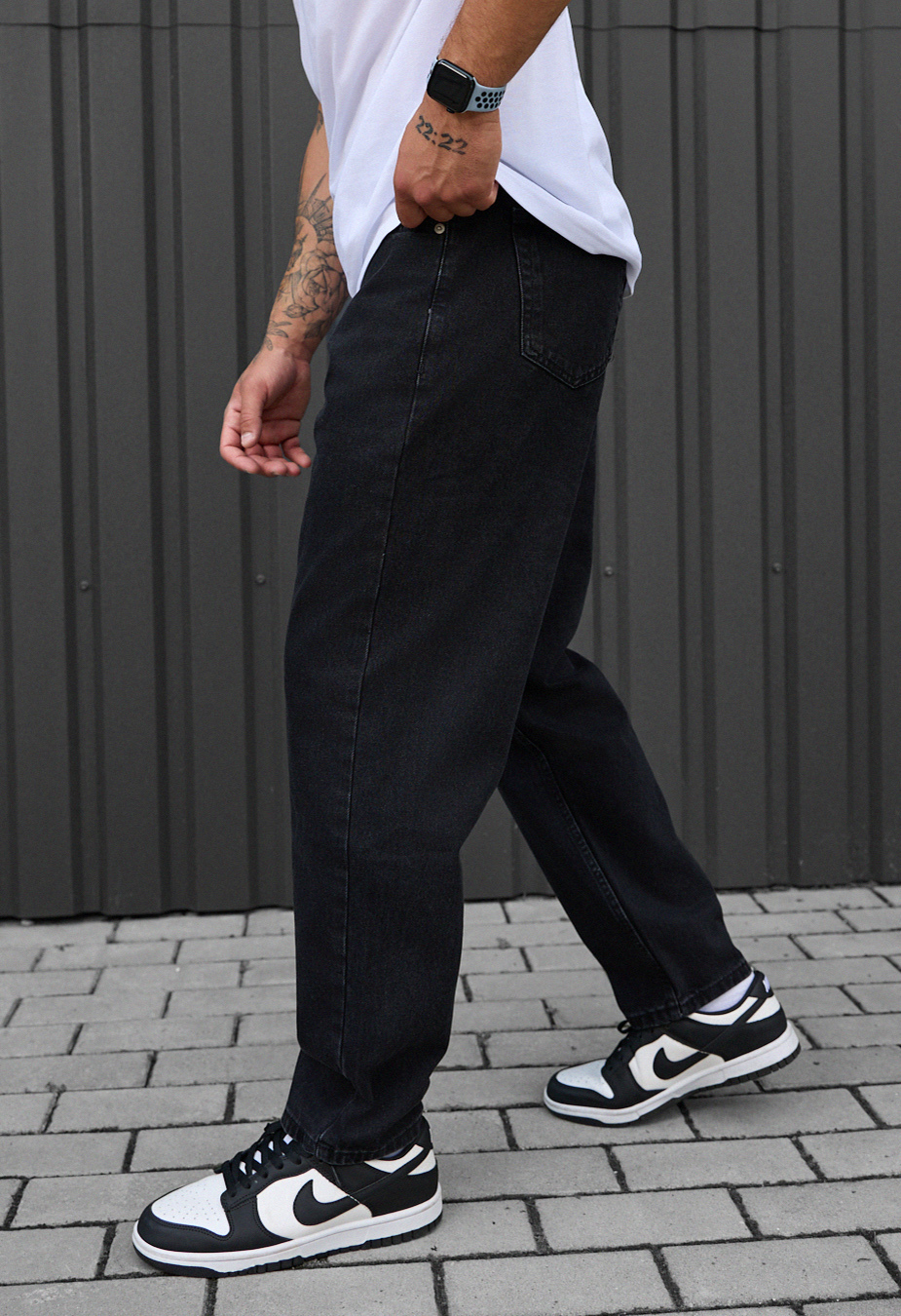 Blugi Staff 923 black regular mom