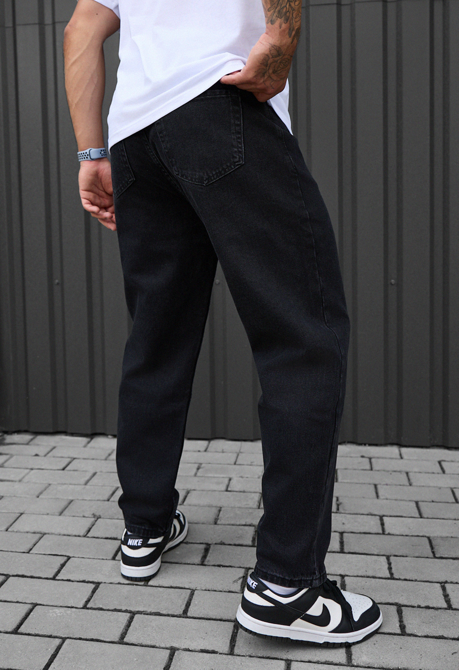Blugi Staff 923 black regular mom