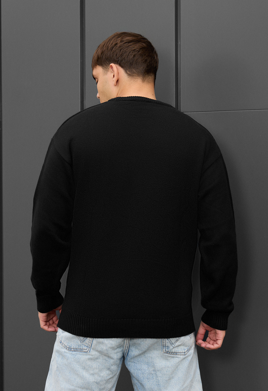 Pulover tricotat Staff 102 black