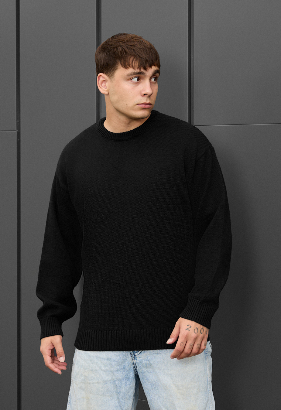 Pulover tricotat Staff 102 black