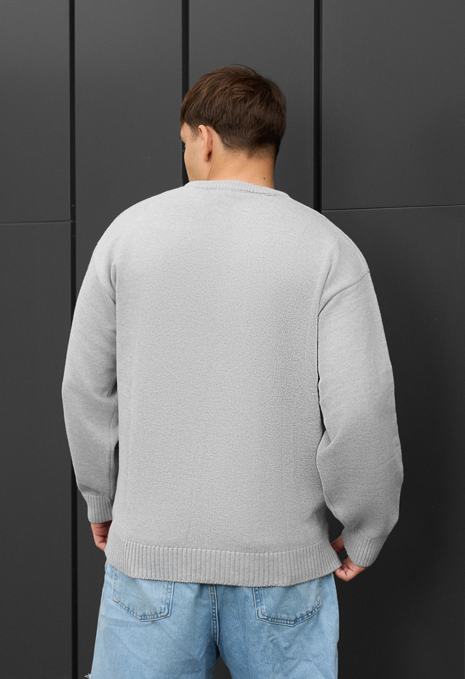 Pulover tricotat Staff 102 light gray