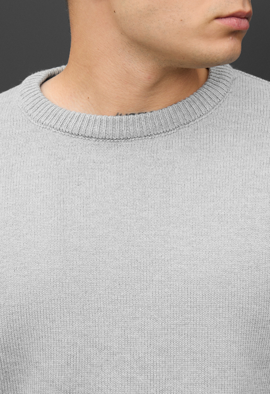 Pulover tricotat Staff 102 light gray