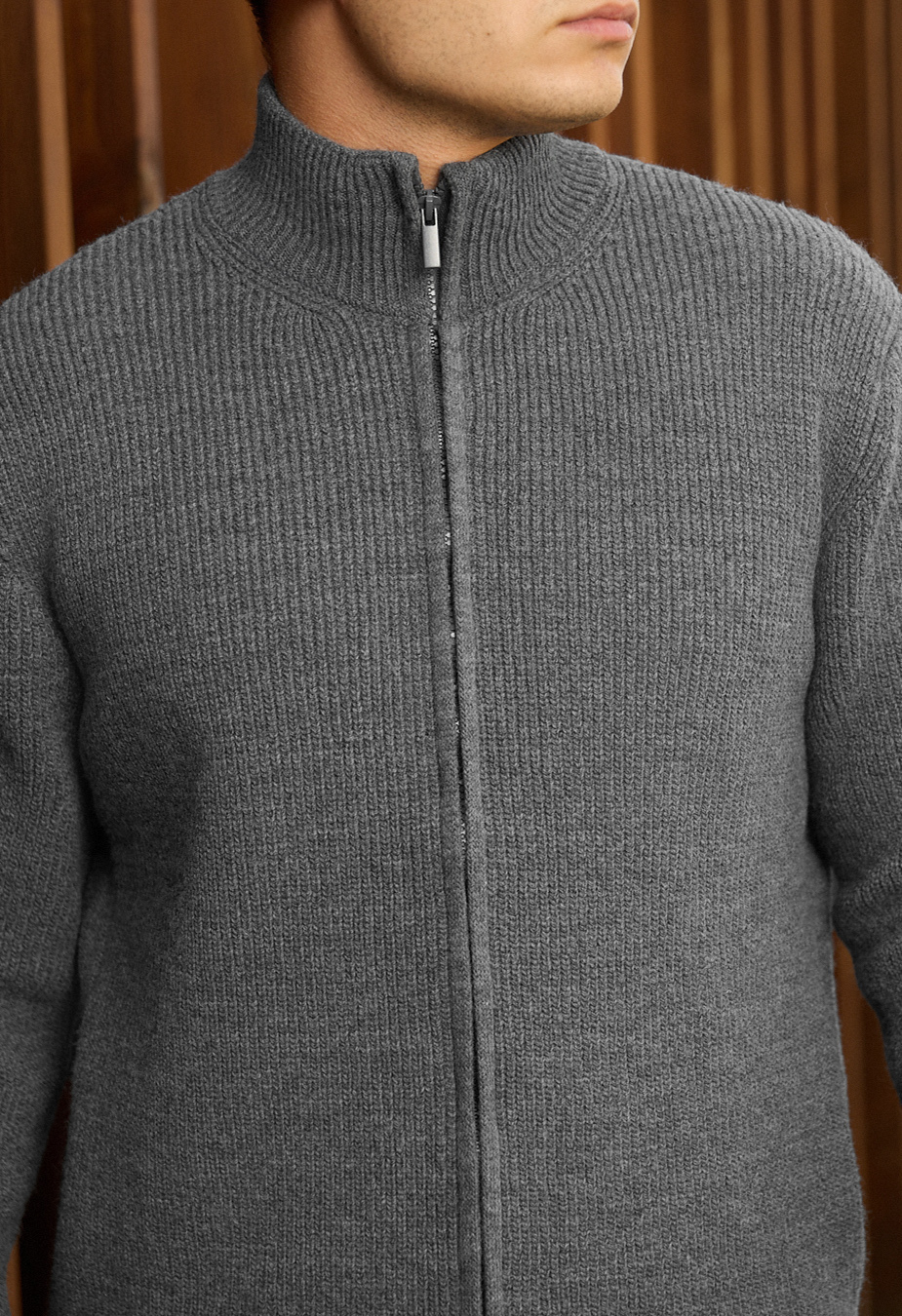 Pulover tricotat Staff 99 gray oversize