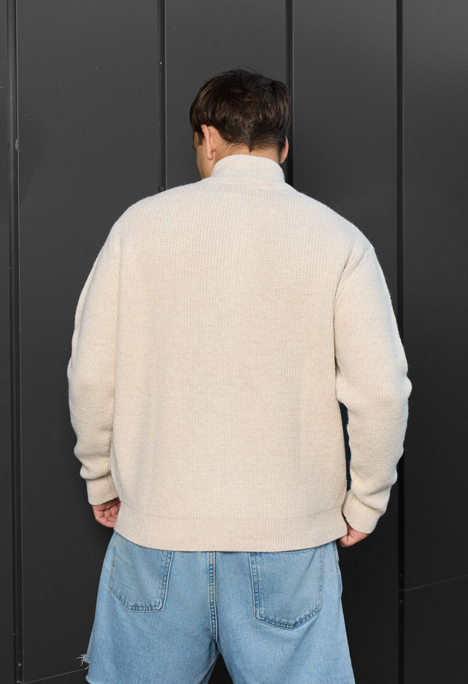 Pulover tricotat Staff 99 milk oversize