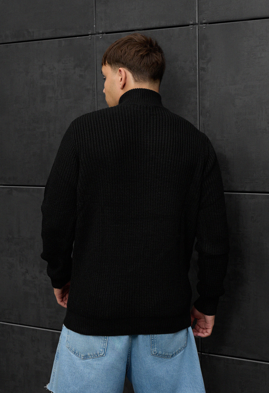 Pulover tricotat Staff 91 black oversize