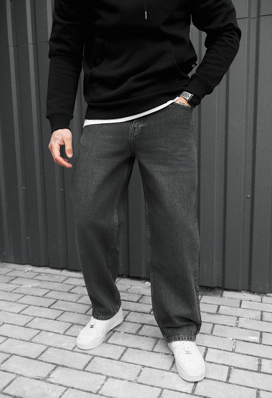 Blugi Staff 032 loose fit gray