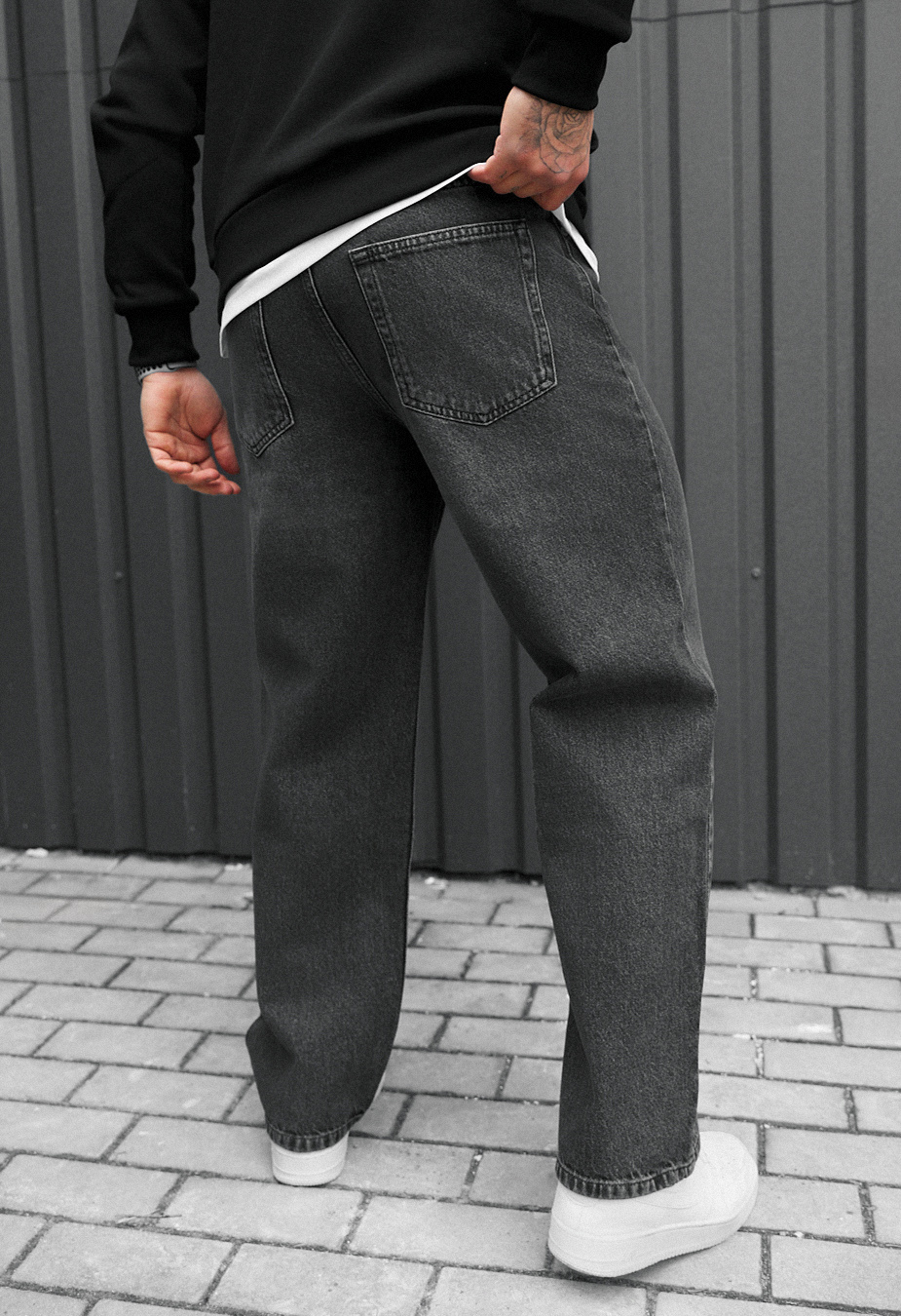 Blugi Staff 032 loose fit gray