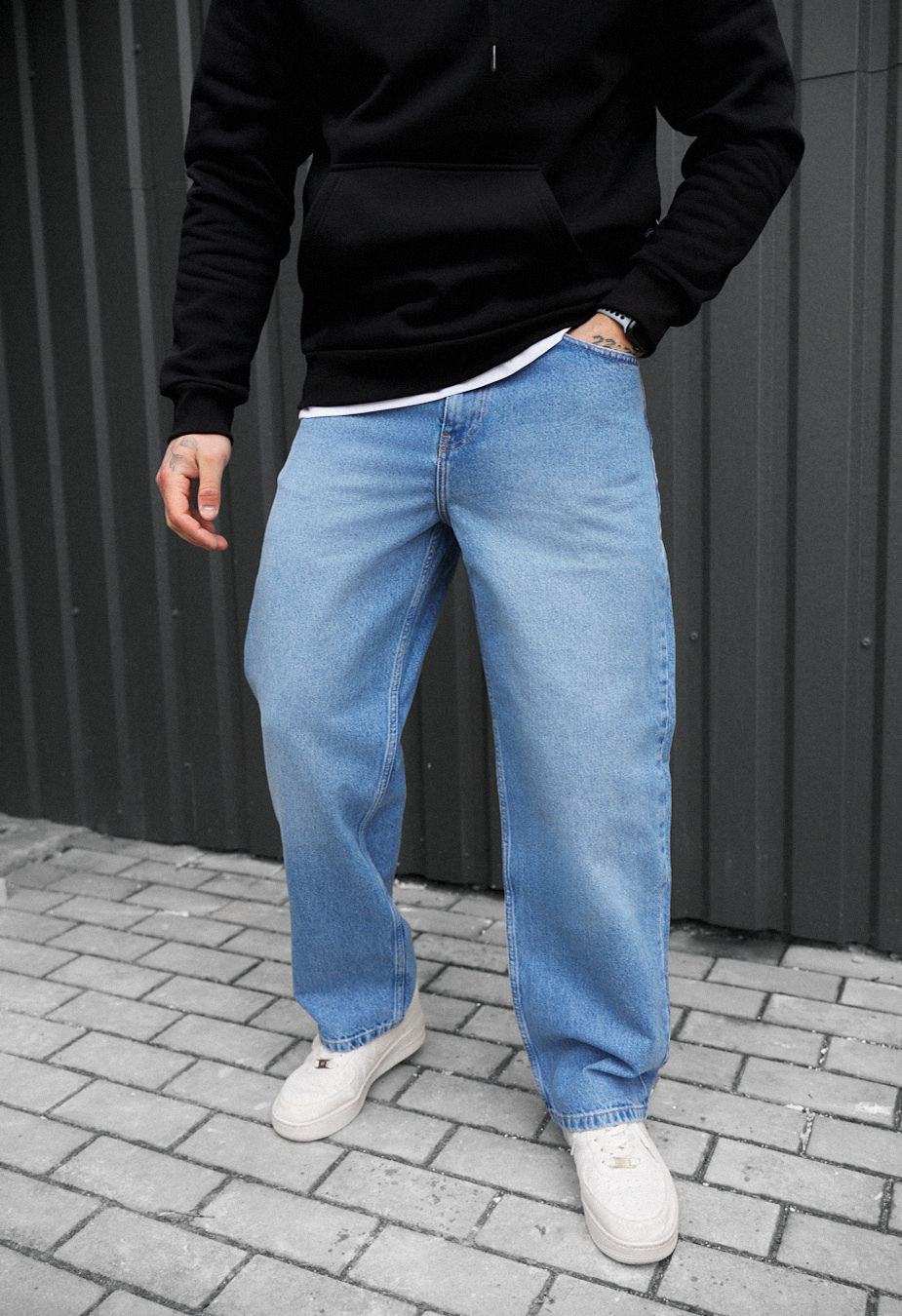 Blugi Staff 040 light blue baggy