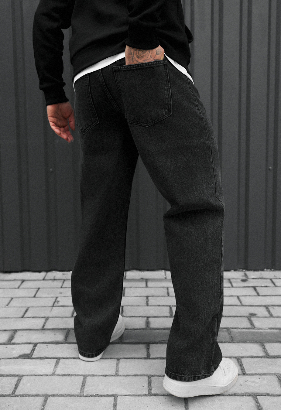 Blugi Staff 040 dark gray baggy