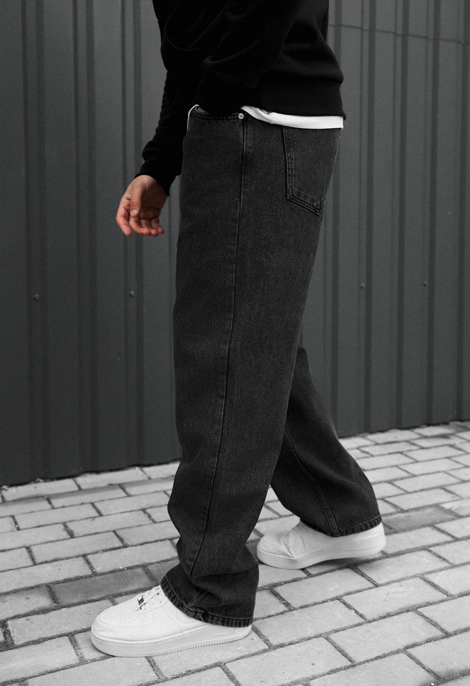 Blugi Staff 040 dark gray baggy