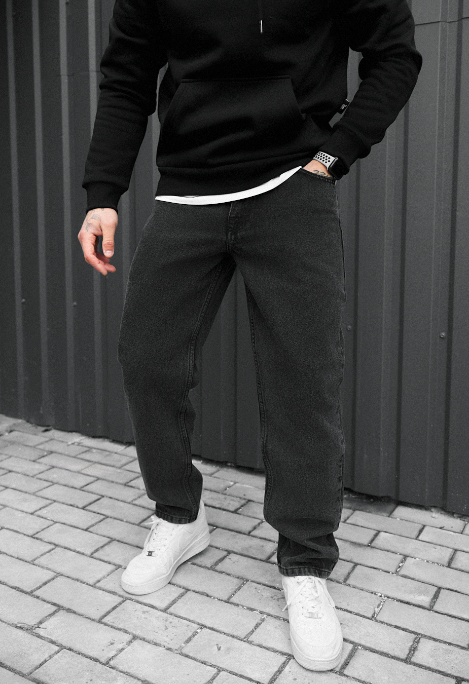 Blugi Staff 048 dark gray regular