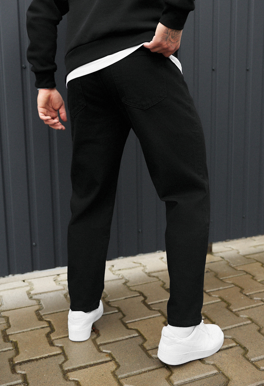 Blugi Staff 05 black baggy fit