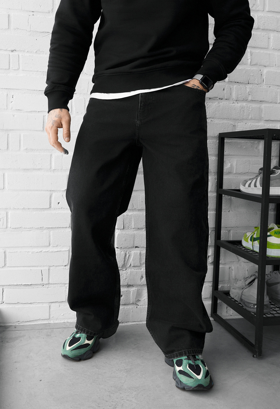 Blugi Staff 01 black baggy