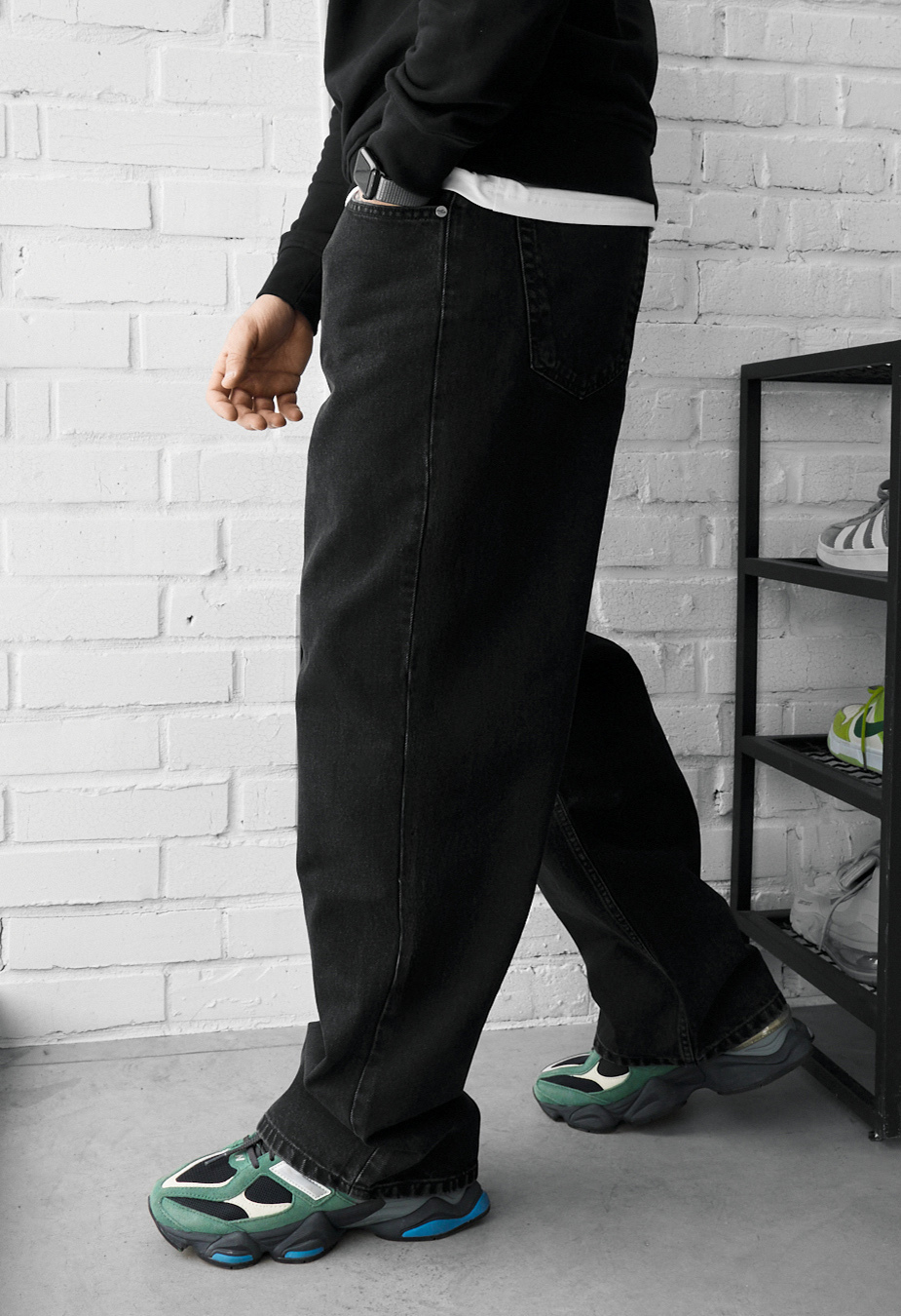 Blugi Staff 01 black baggy