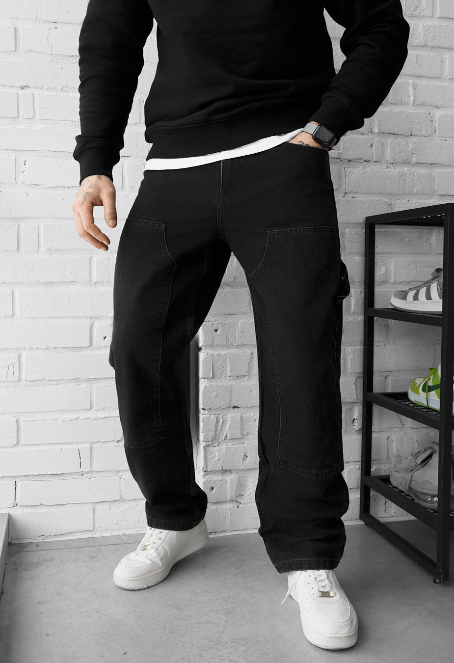 Blugi Staff 02 black baggy