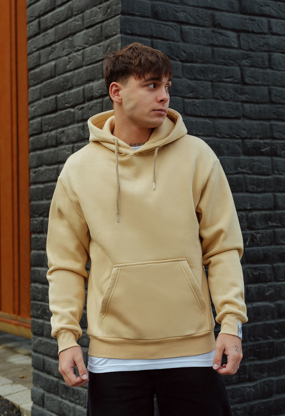 Hanorac Staff beige basic oversize fleece
