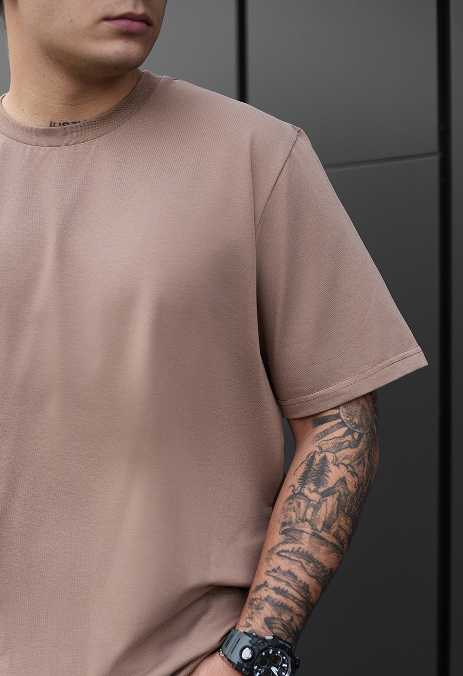 Tricou Staff brown turquoise oversize