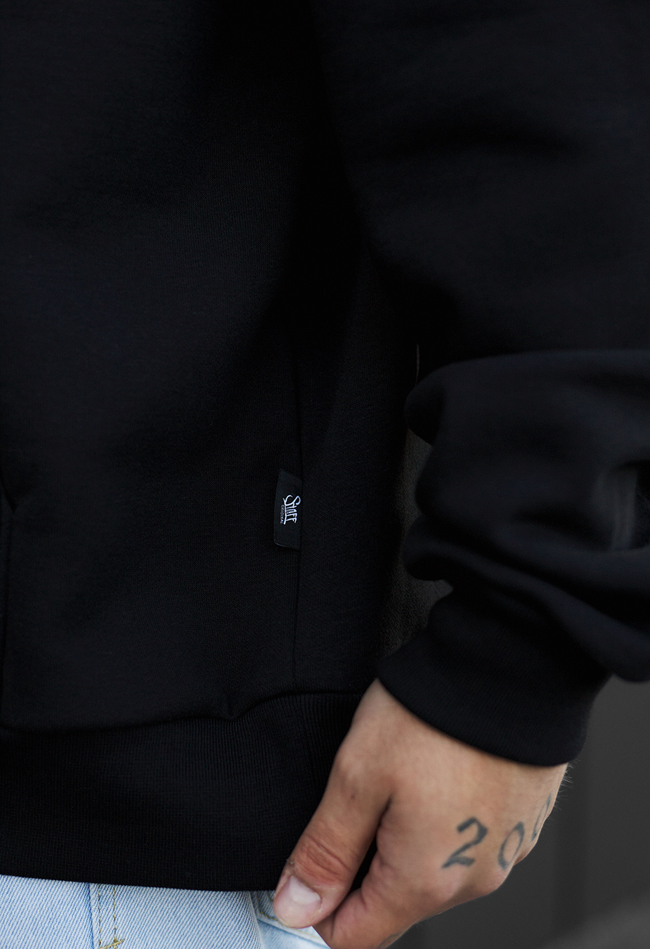Hanorac Staff black basic oversize fleece