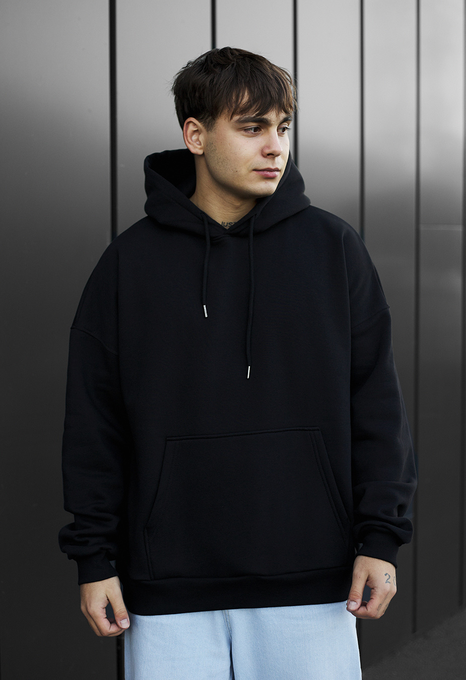 Hanorac Staff black basic oversize fleece