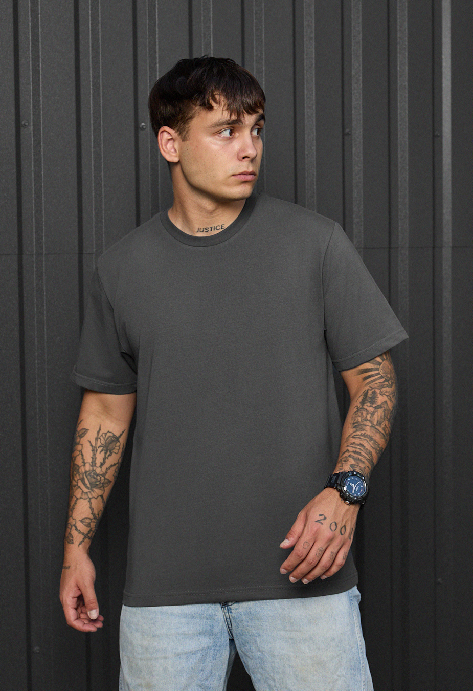 Tricou Staff dv dark gray